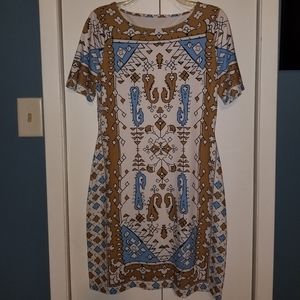 Very Cute Mod Art To Wear Print Mini Dress Size M